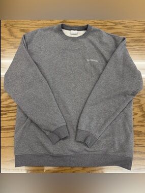 Y2K Columbia Gray Crewneck Embroidered Comfy Sweatshirt XL Blank